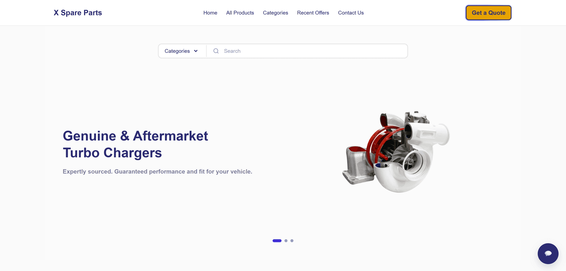 Spare Parts website screenshot